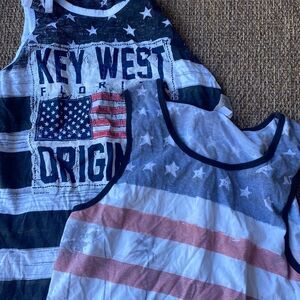 Two USA tank tops